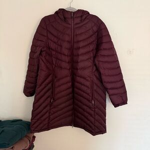 L.L. Bean | Women's Ultralight 850 Down Hooded Coat, Three-Quarter Length